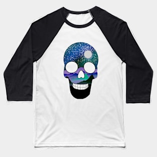 Nightscape skull Baseball T-Shirt